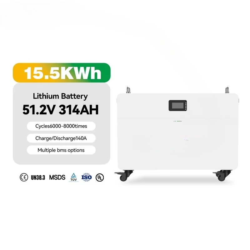 

High Capacity Durabl New Design Solar Inverter Battery 48V 51.2V 280Ah 15KW Lifepo4 Lithium Ion Phosphate Battery With Wheels