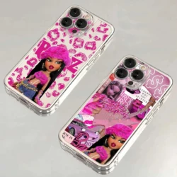 Fashion lovely Doll Bratz Phone Case For iPhone 16 15 14 13 12 11 Mini Pro Max X XR XSMax 7 8 Plus SE20 Transparent Cover