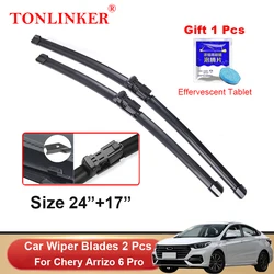 TONLINKER Wiper Blades For Chery Arrizo 6 Pro 2021 2022 2023 Car Accessories Front Windscreen Wiper Blade Brushes Cutter Goods