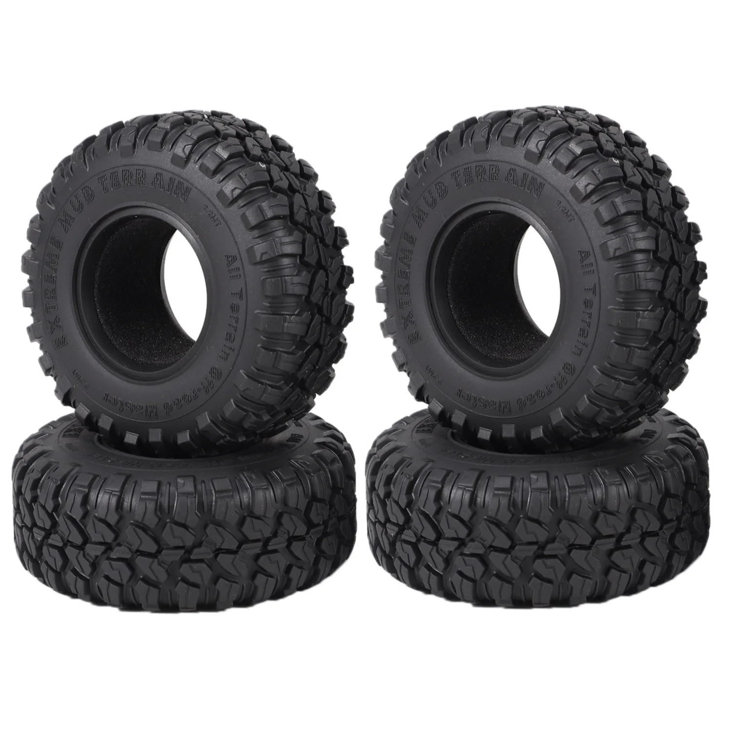 4PCS 118mm 2.2 Inch Rubber Tire Wheel Tyre for 1/10 RC Crawler Car Axial SCX10 Wraith Capra RR10 Traxxas TRX4 D90