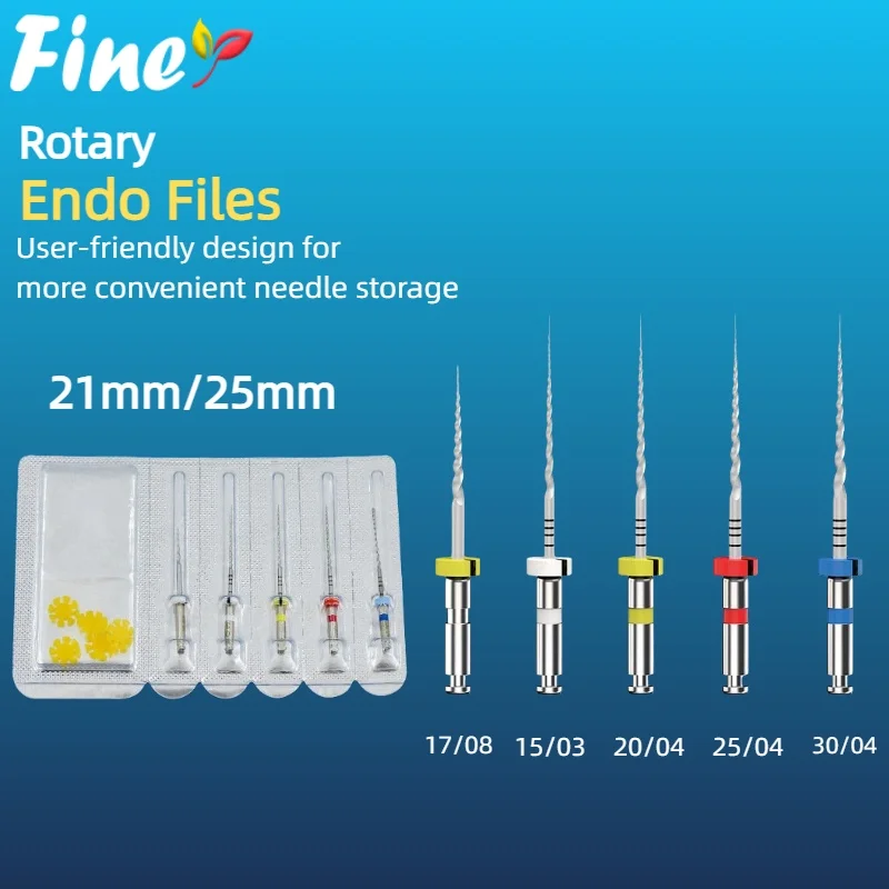

Finer 5pcs/set Dental Endodontic Files Heat Activated Endo Root Canal Files Endodontic Rotary Files 25/21mm Dentistry Materials