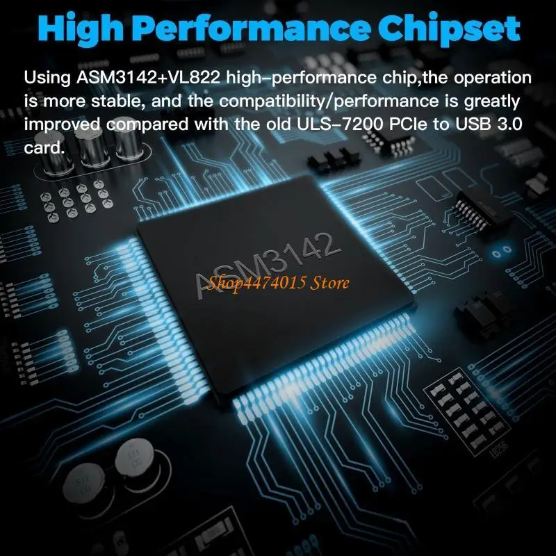 

K1AA USB 3.2 PCIe Expansion Card 7 Порты PCI-E до 10 ГБ USB3.2 Тип C Адаптер ASM3124