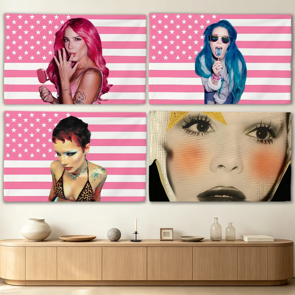 American Singer H-Halsey flag Advertising Banner for Camping Decoration Outdoor & Garage Wall Hanging Decorations