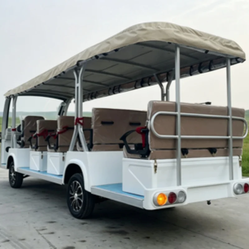 Hot Selling 14 Seater Tourist Convertible Bus Electric Sightseeing Shuttle Bus From China Free Custom Body And Seats Color