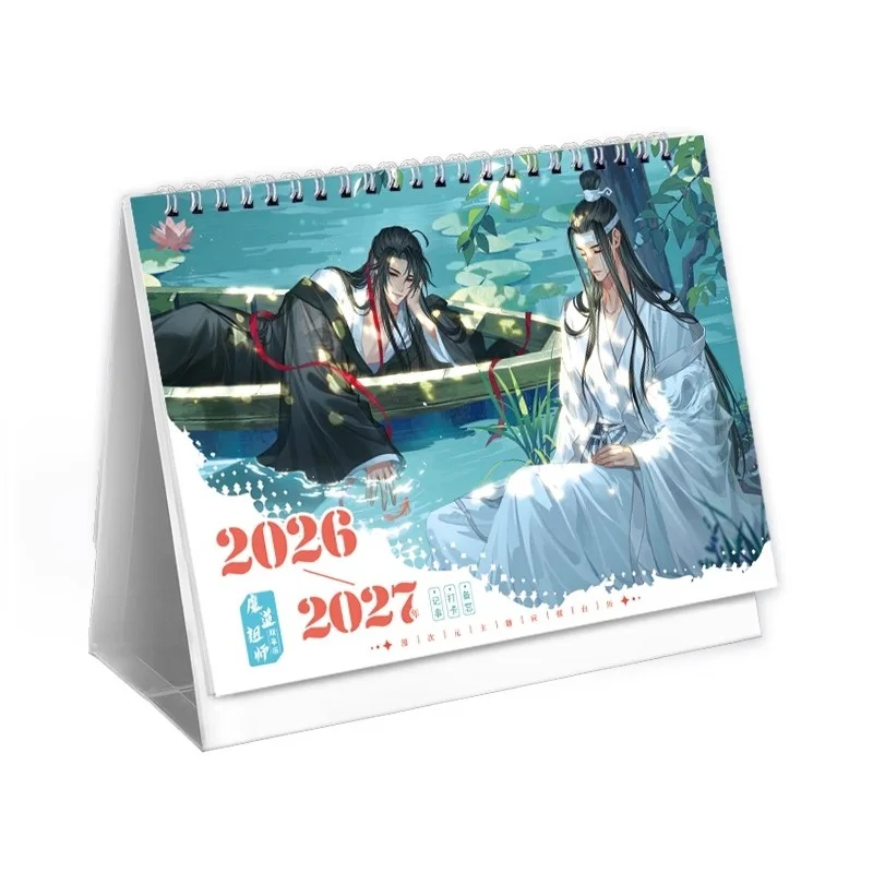 

2026-2027 Mo Dao Zu Shi & Tian Guan Ci Fu Двухлетний календарь Высококачественный принт Настольный органайзер Бонусные наклейки Подарок