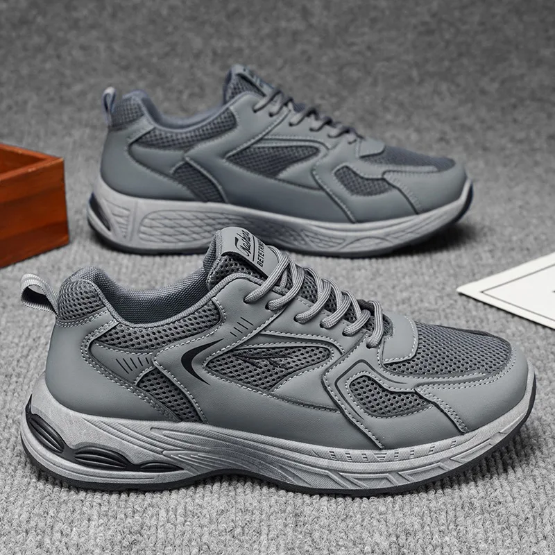 

Men's Lightweight Running Sneakers, Non-Slip Cushioned Athletic Shoes, Breathable Casual Walking Shoes for Hiking Daily