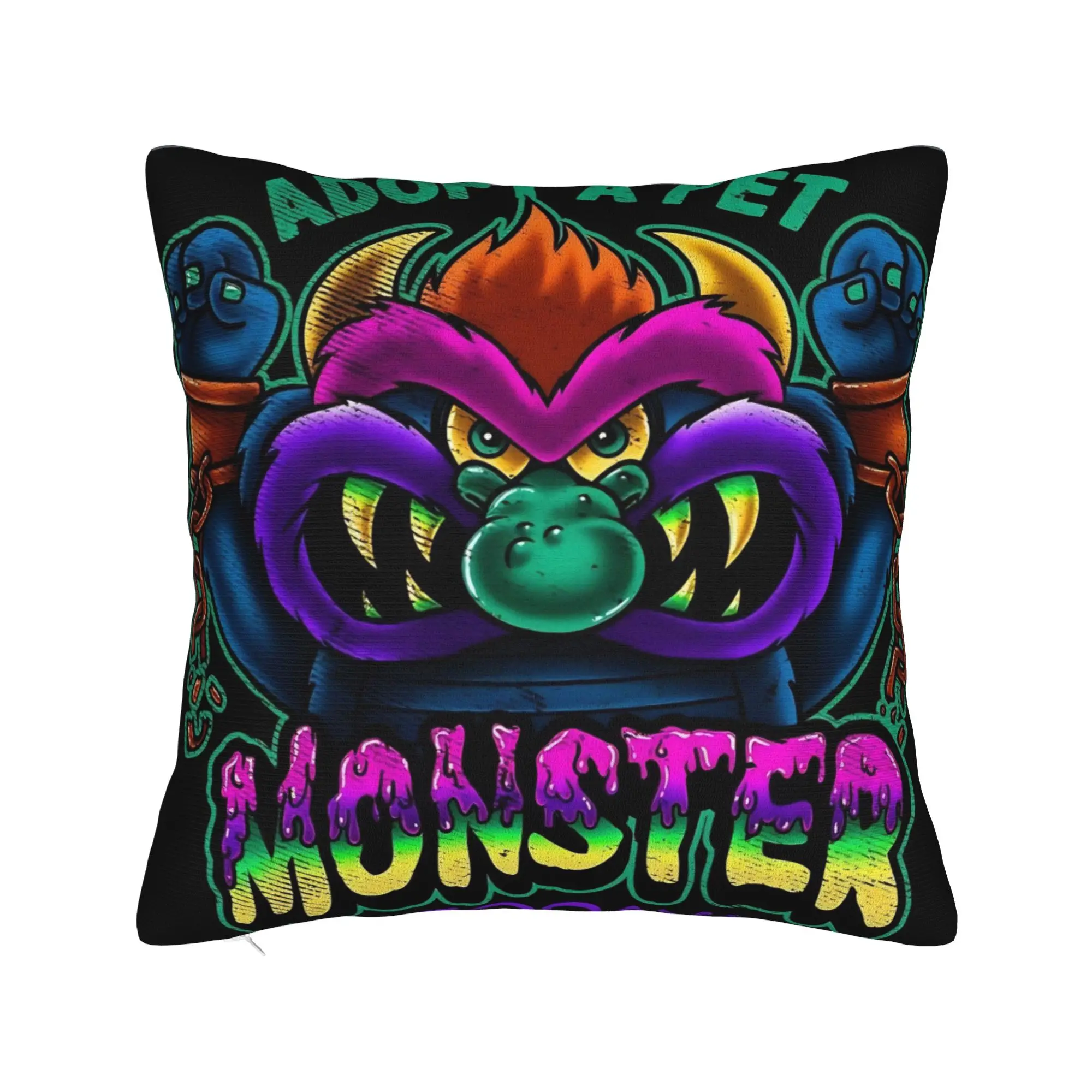 My Pet Monsters Cartoon Pillow Cover Merchandise Printed Cushion Cover Decorations  Throw Pillow Case Cover Home Multi-Size