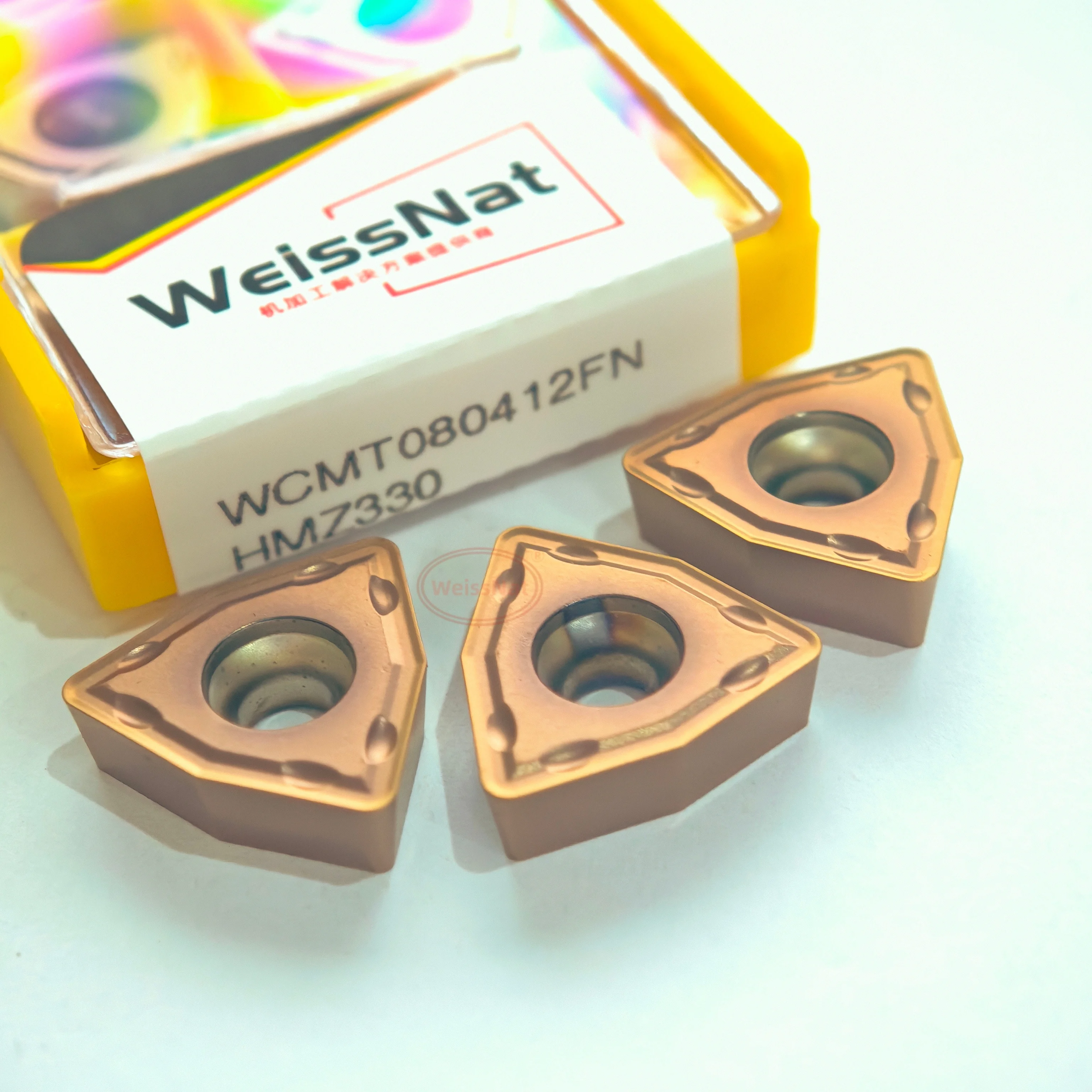 WeissNat WCMT080412FN، WCMT06T308FN.WCMT050308FN، WCMT030208FN، WCMT040208FN إدراجات كربيد، إدراجات مثقاب WCMT U