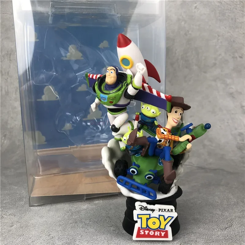 Disney Toy Story Action Figures, Woody, Buzz Lightyear, Aliens, Bonecas, Modelo, Fofos, Decorações de Casa, Aniversário, Presentes de Natal, 13cm