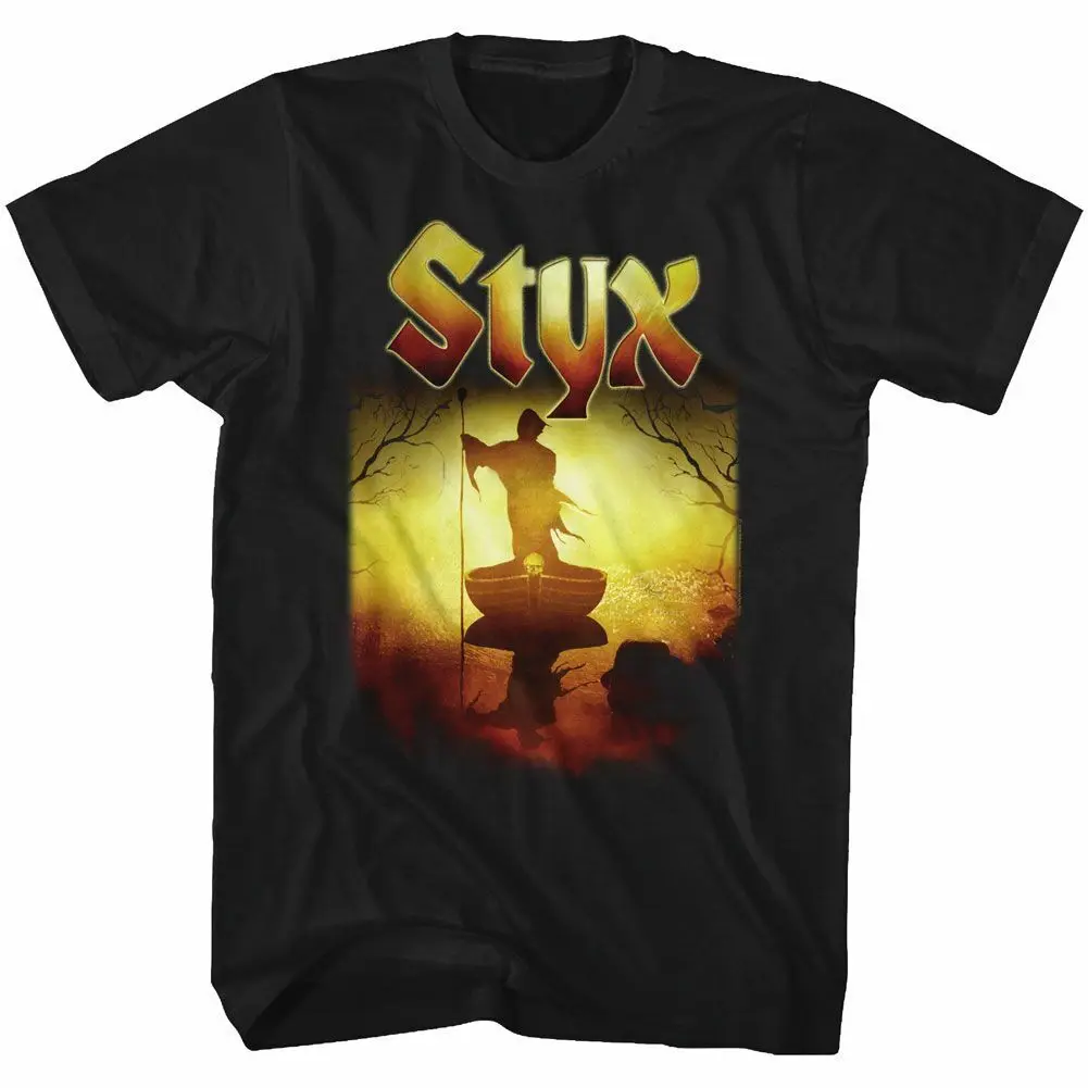 Styx Creepy Ferry Black Adult T Shirt