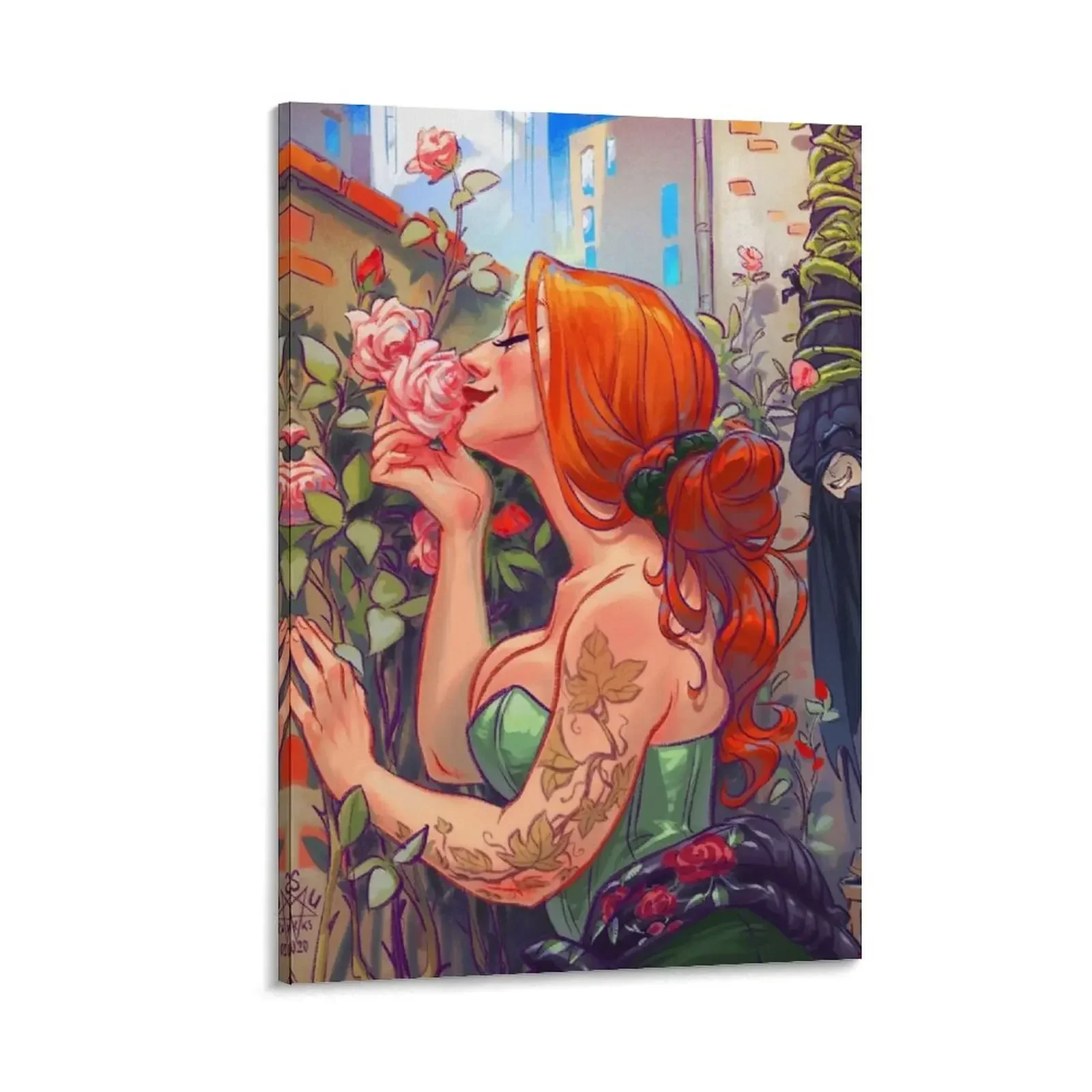 

Smell the roses Canvas Painting art mural Picture on the wall poster anime room decorations for men