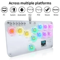 RGB Arcade Hitbox teclado Arcade Fightstick controlador para PS4/PS5/Switch Arcade Hitbox para XBox/Switch/Steam Arcade Fighting