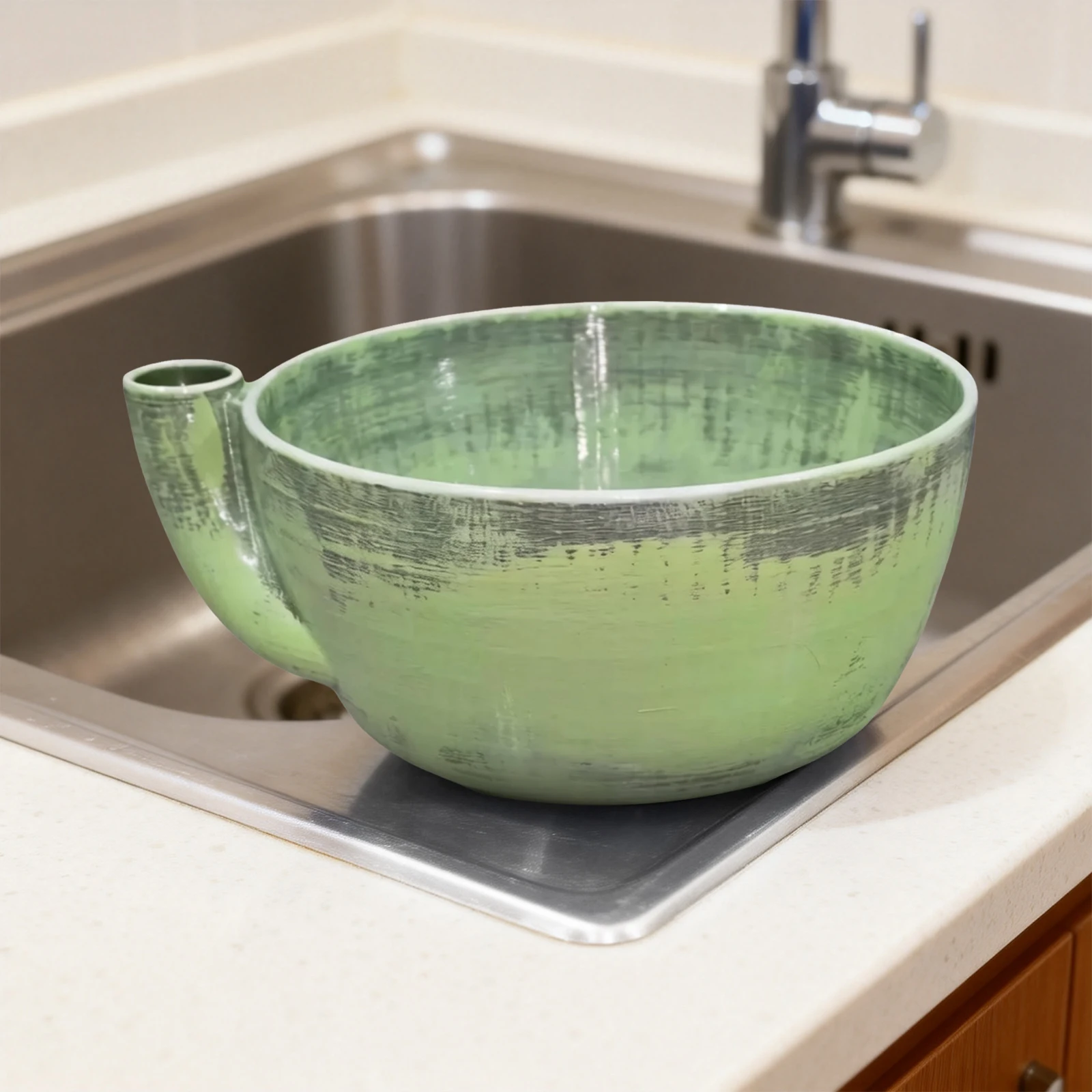 Imitation Ceramic Berry Swirl Bowl Drain Holes Center Cone Design Vegetable Cleaning Bowl Self-spin Automatic Fruit Washing Bowl