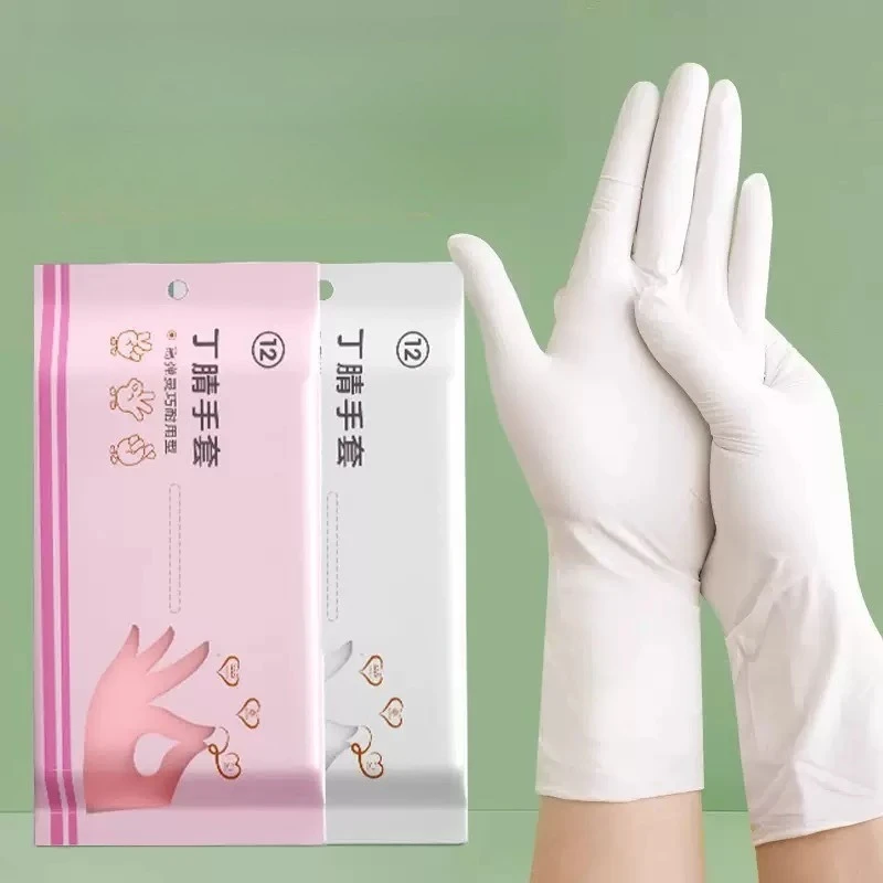 9 Inch Disposable Nitrile Gloves Food Grade Extended Thickened Waterproof Kitchen Dishwashing Household Cleaning Home Use Gloves