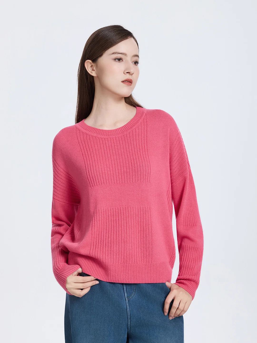

Women's Camere Wool Blend Knitted Sweater round Ne Base Layer irt Soft Warm Casual Sle Long Sve Winter Faion