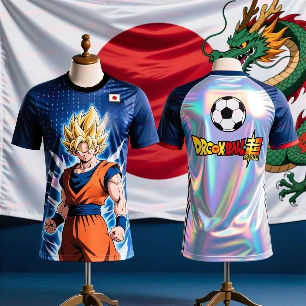 

Summer 2026 Dragon Ball Goku "Super Match Form" Japanese Football Co-themed 3D Printed Breathable T-shirt Adult Parent-child Top