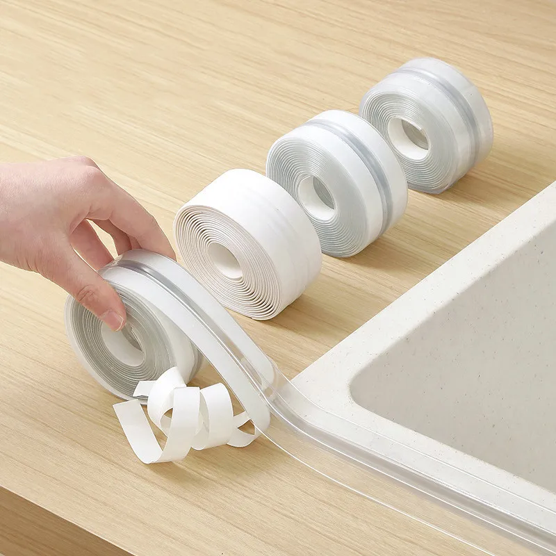 3,2 m Küchen spüle Herd Arbeits platte wasserdichter Aufkleber PVC Anti-Schimmel-Dichtung streifen Klebeband Bad Lücke selbst klebende Naht Aufkleber