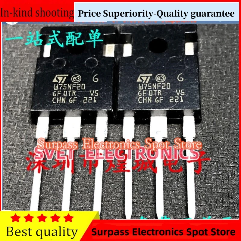 

10 шт.-50 шт. W75NF20 STW75NF20 MOSTO-247 200 В 75 А оригинал Быстрая доставка
