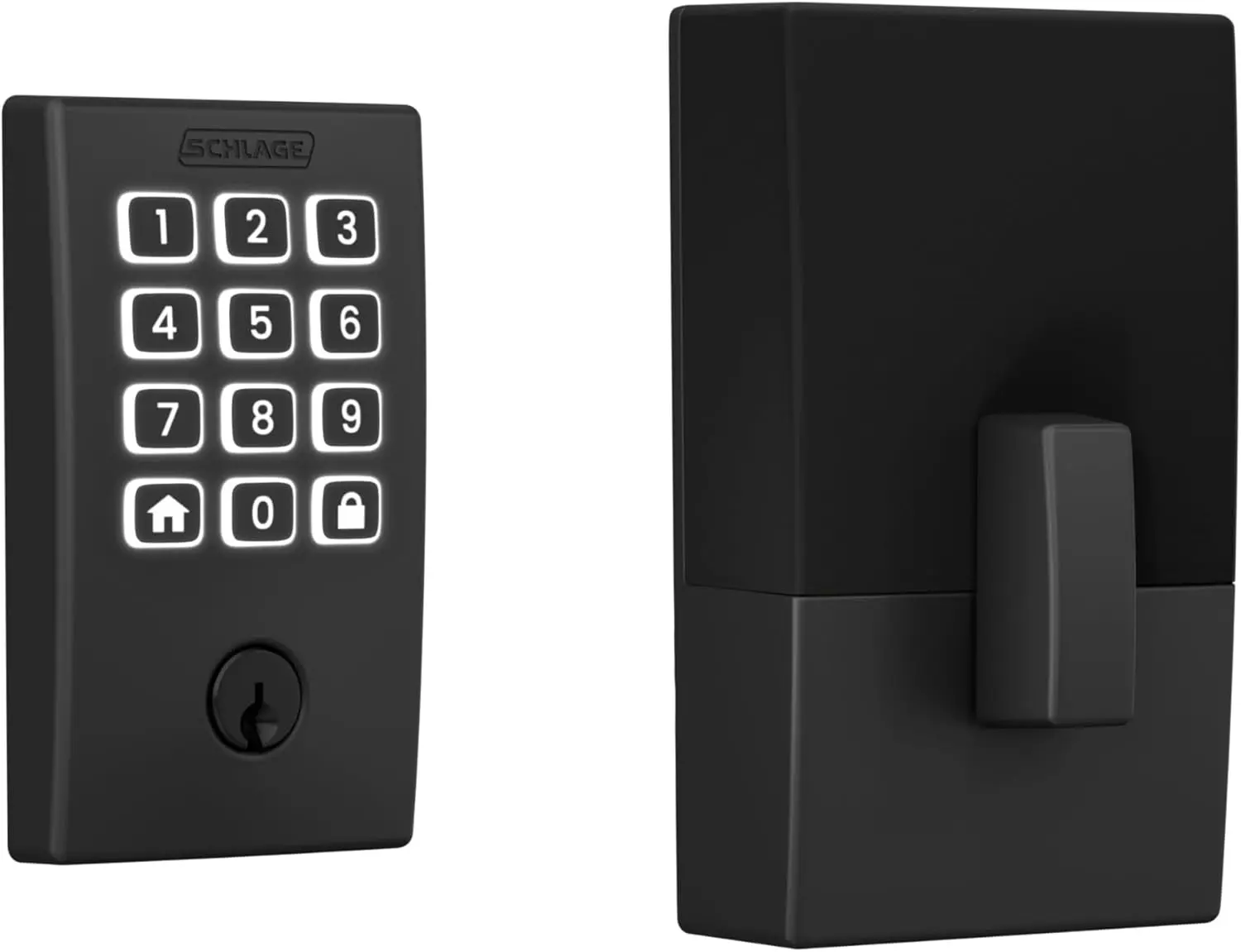 

Умный Wi-Fi замок с функцией бесключевого доступа, совместимый с Alexa и Google, матовая черная отделка