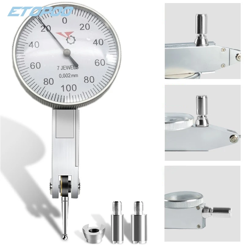 0-0.2mm 0.002mm 7Jeweld Miron czujnik zegarowy 0-0.8mm 0.01mm wskaźnik wybierania Dial wskaźnik poziomu skala precyzyjne metryczne jaskółczy tai