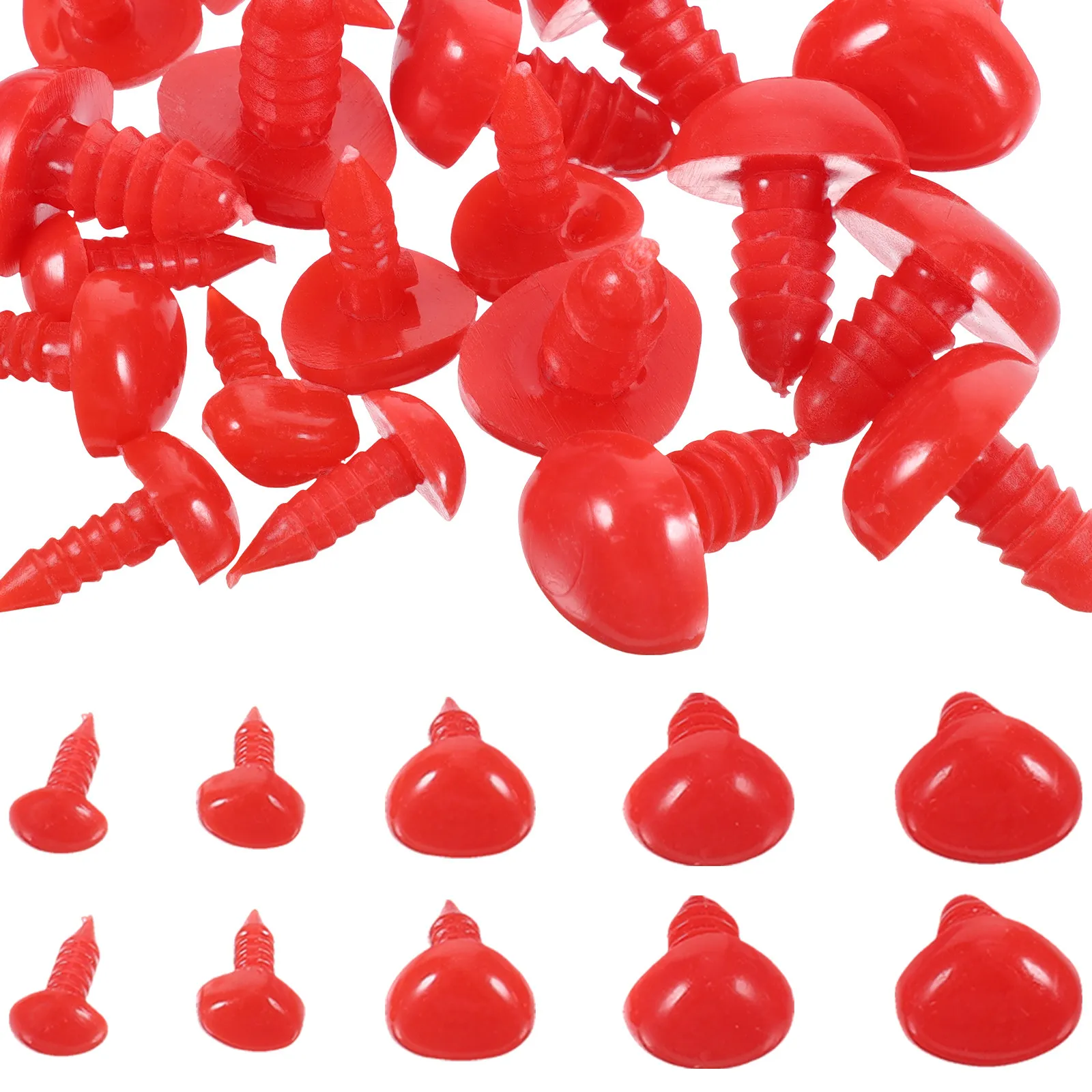 

100Pcs Safety Nose for Stuffed Animals Plastic Resin Craft Supply for DIY Animal Figure Making Training Fine Motor Skills Fun