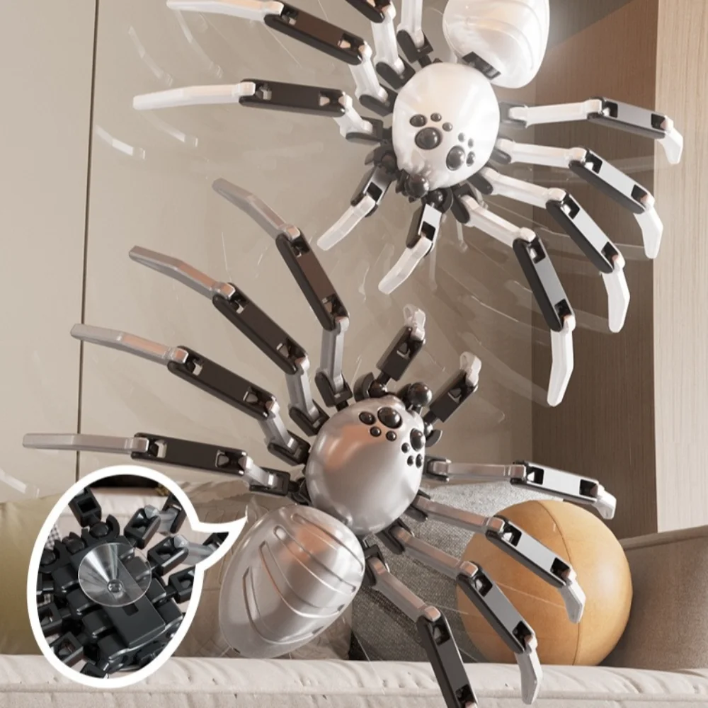 Set di robot mobili multi-snodati Stampato in 3D Alleviare lo stress Ragno Giocattoli Ventosa Fondo Figure Modello di bambola per bambini Bambini
