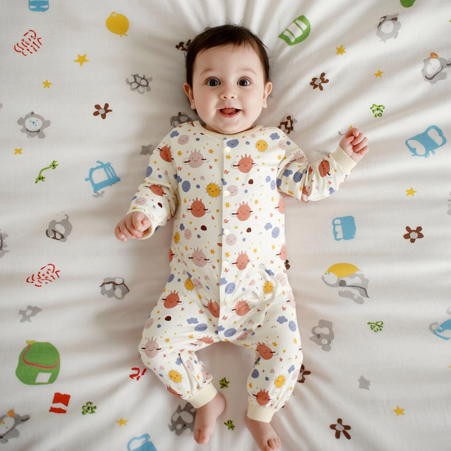 Sanlutoz Toddler Long Sleeve Rompers Autumn Spring Toddler Clothing Baby Cute Jumpsuits