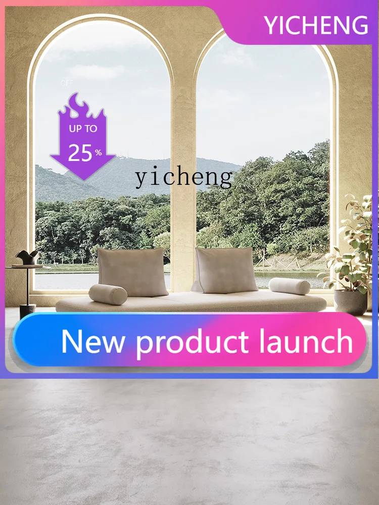 

LYY fabric sofa living room Italian simple modern double-sided sitting back sofa