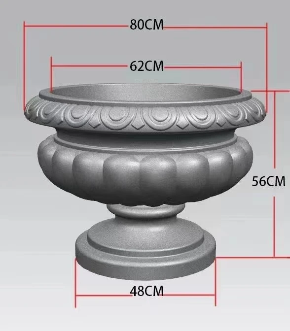 Imagem -06 - Reazone-vaso de Plástico Concreto Moldes Pré-fabricados Plantador para Venda Alta Qualidade Abs 80cm de Diâmetro