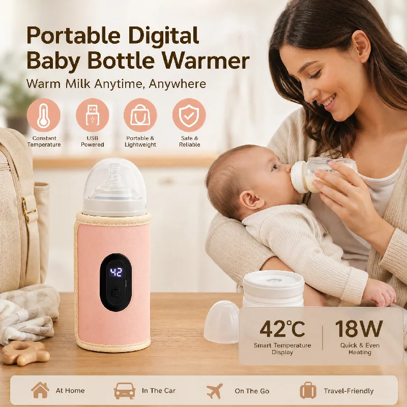 Portable USB Baby Milk Warmer Bottle Heater for Car Outdoor Travel Nursing Bottle Warmer