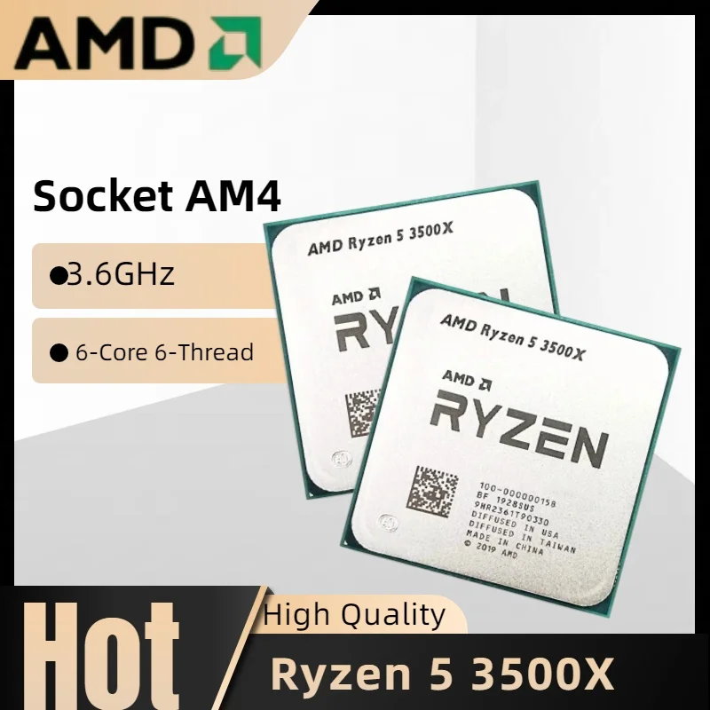 

AMD Ryzen 5 3500X R5 3500X 3.6GHz Six-Core Six-Thread CPU Processor 7NM 65W L3=32M 100-000000158 Socket AM4