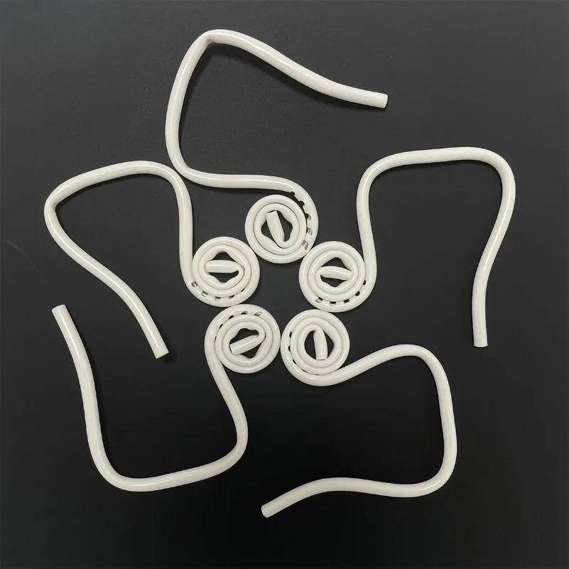 100Pcs Lab Curly Saliva Ejector Suction Tips Lab Suction Tube Lab Tools Disposable Aspirator s