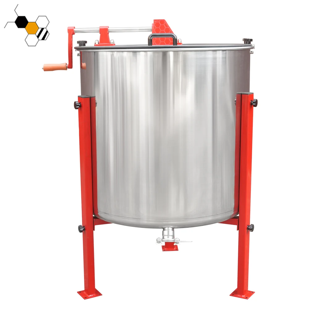 8 Frames Manual Stainless Steel Radial Basket Stainless Steel Honey Extractor Extraction Machine