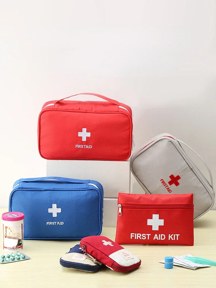 Kit de primeiros socorros para família, caixas de remédios, armário portátil, saco de armazenamento de tecido, kit de sobrevivência, saco vazio, acessórios médicos