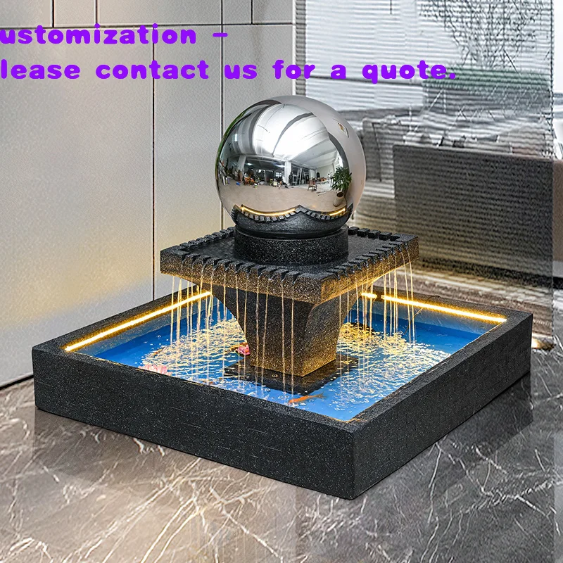 custom.Easy Installation Stainless Steel Outdoor Fountain Yard Decoration Large Fountain Waterfall Concrete Fountains Pond