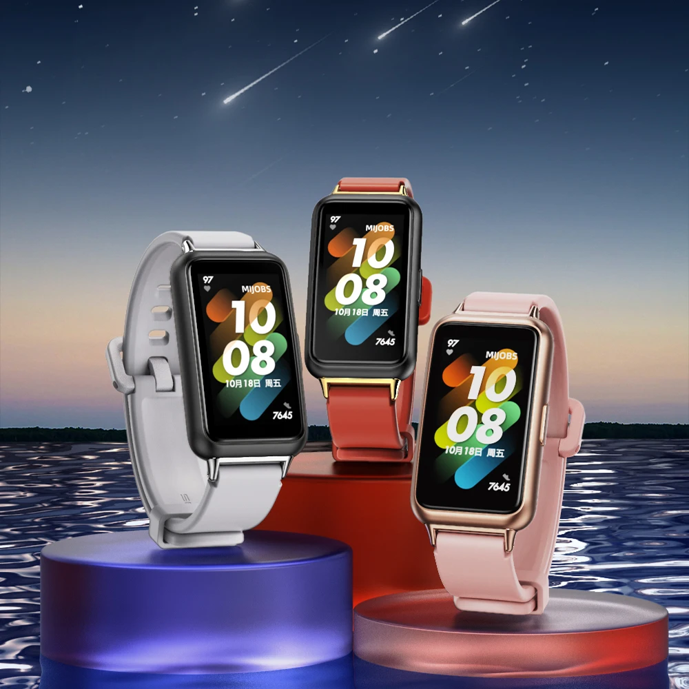 For Huawei Band 7 Strap Smart Wristband Correa Bracelet for Huawei Watch Band 8 9 10 Replacement Accessories Silicone Watchband
