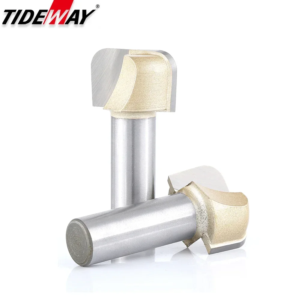 Tideway 1pc Professional Grade Woodworking Router Bit  Double Arc Round Bottom Slotting Tool Trimming Engraving Bit CNC Tool