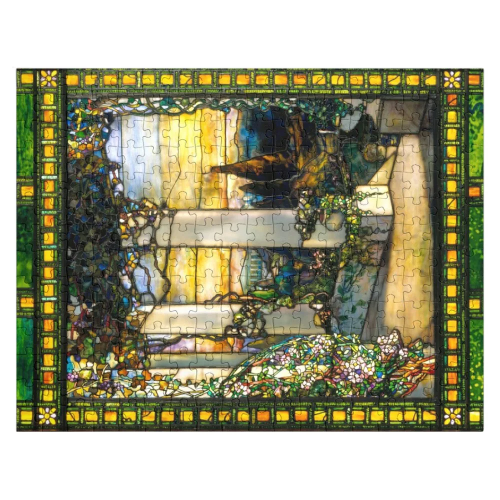 

Hinds House Window - Tiffany Glass Jigsaw Puzzle Custom Child Gift Diorama Accessories