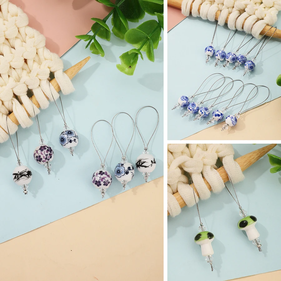 2/6Pcs Stitching Markers Porce - огляд і ціна Stitch Marker Ring