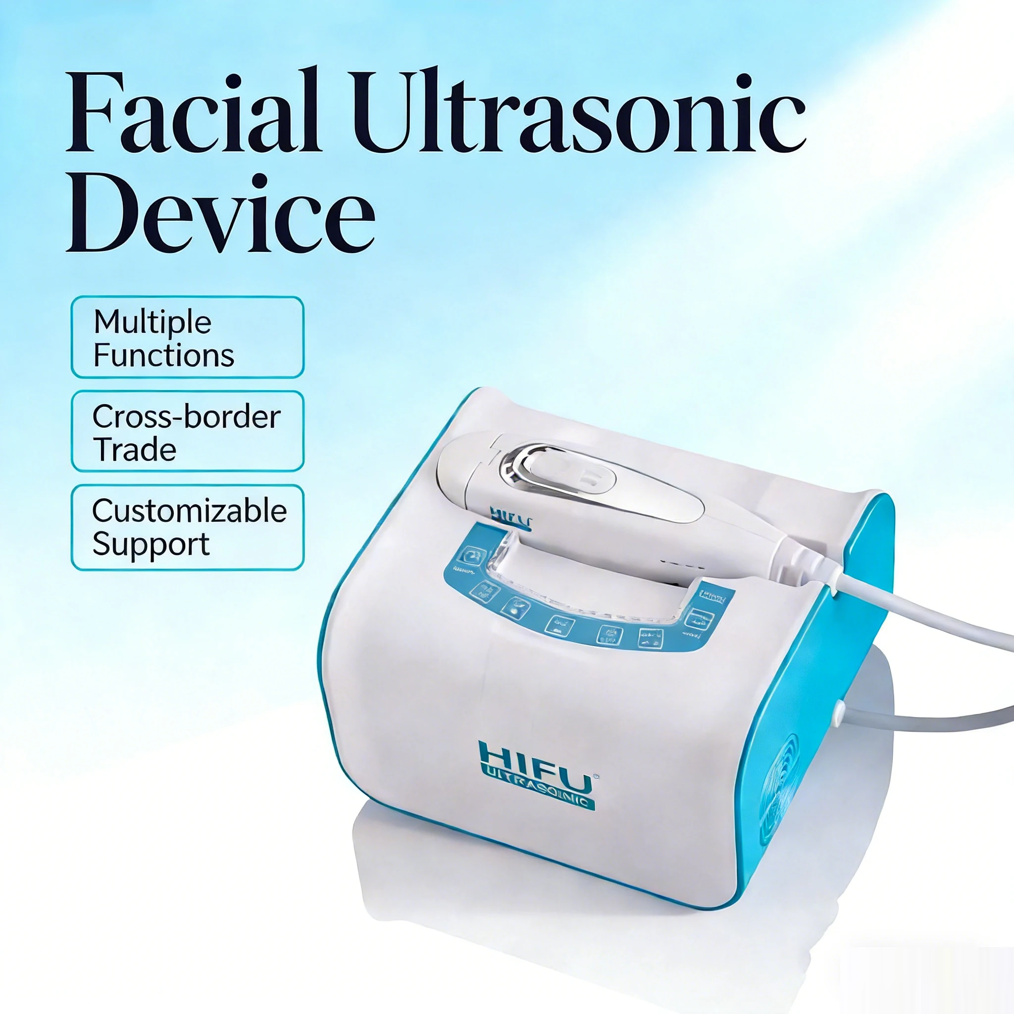 

Ультразвуковой аппарат для лица, устройство для тепловой терапии, способствует усвоению продуктов, лифтингу, укреплению кожи и уменьшению морщин.