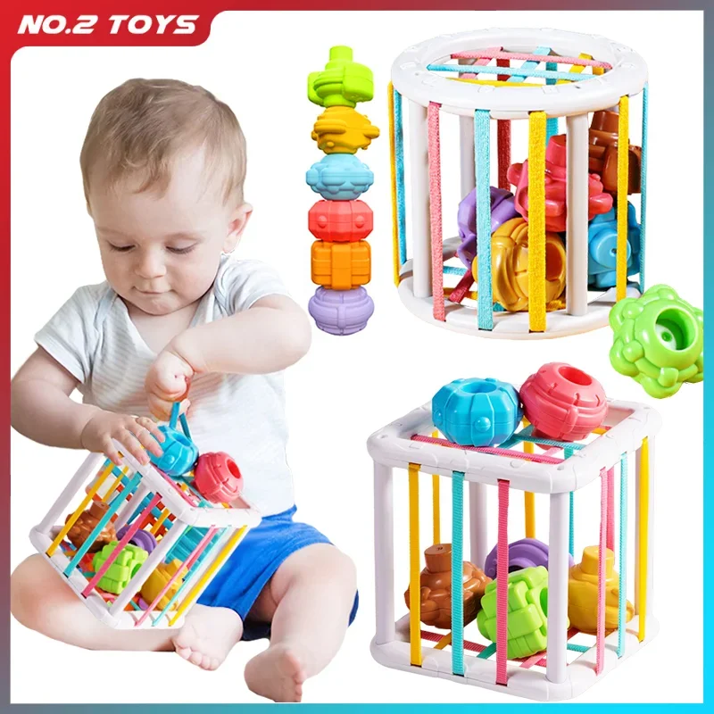 Sortieren Stapeln Montessori Spielzeug Bunte Form Blöcke Feinmotorik Power Grip Training Spiel Kinder Frühe Pädagogische Spielzeug