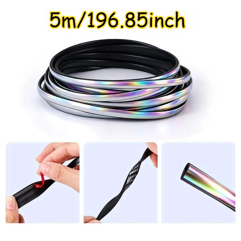 Car Door Edge Protector Universal Auto Anti Scratch Strip Colorful Style Moulding Trim Seal Strip For Door Hood Trunk