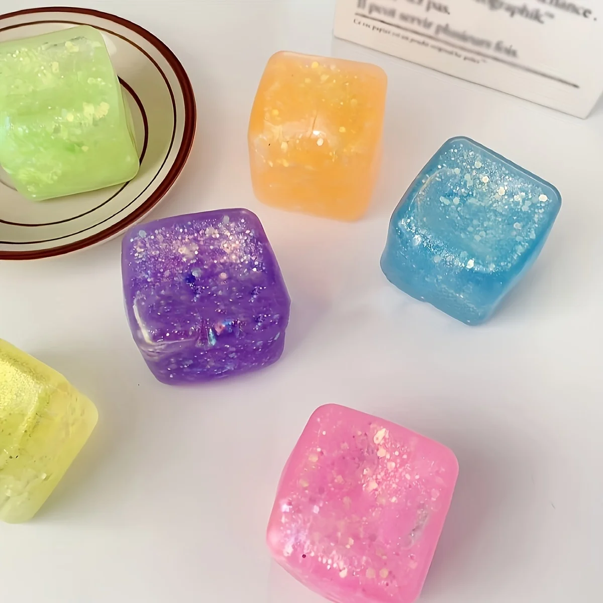 Squishy Slow Rebound Water Cube Toy, Adorable Relax Fidget Tool, Soft Stress Relief Party Festival Gift