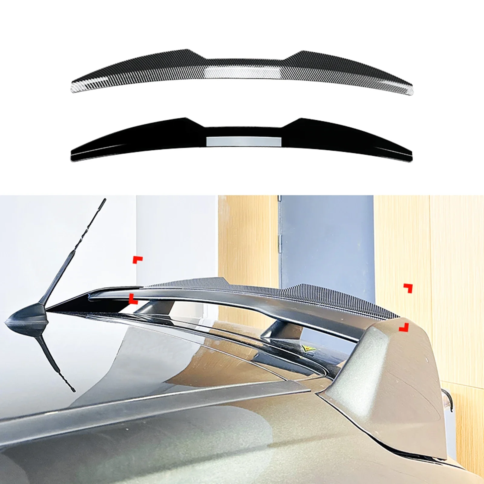 

New！ Rear Roof Spoiler Wing For Ford Focus MK3 ST-Line ST 2011-2018 Carbon Fiber Look/Gloss Black Tail Trunk Upper Splitter Trim