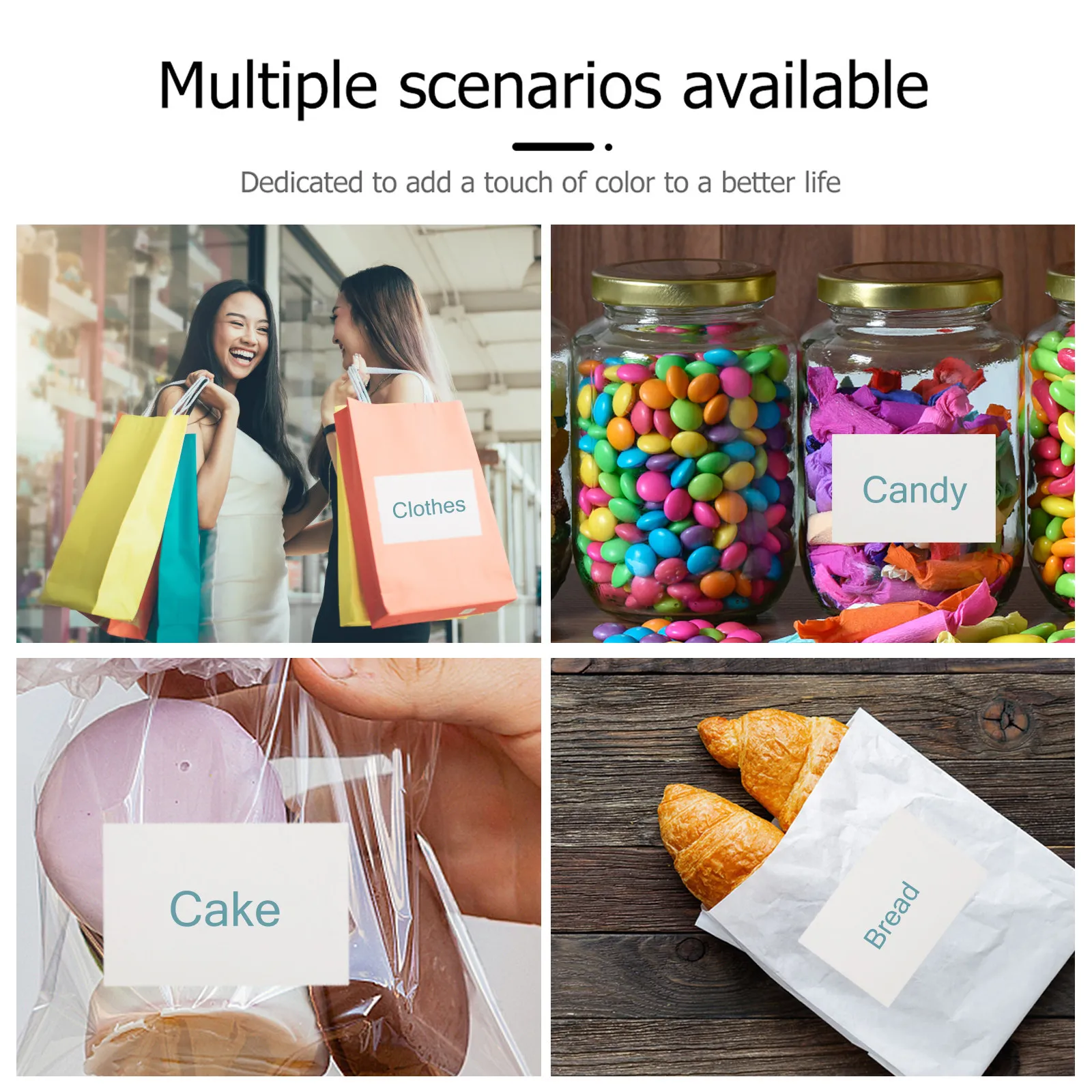 

1 Roll High Performance Thermal Label Paper Waterproof Oil Proof Scratch Resistant for Shipping Labels Identification Barcode