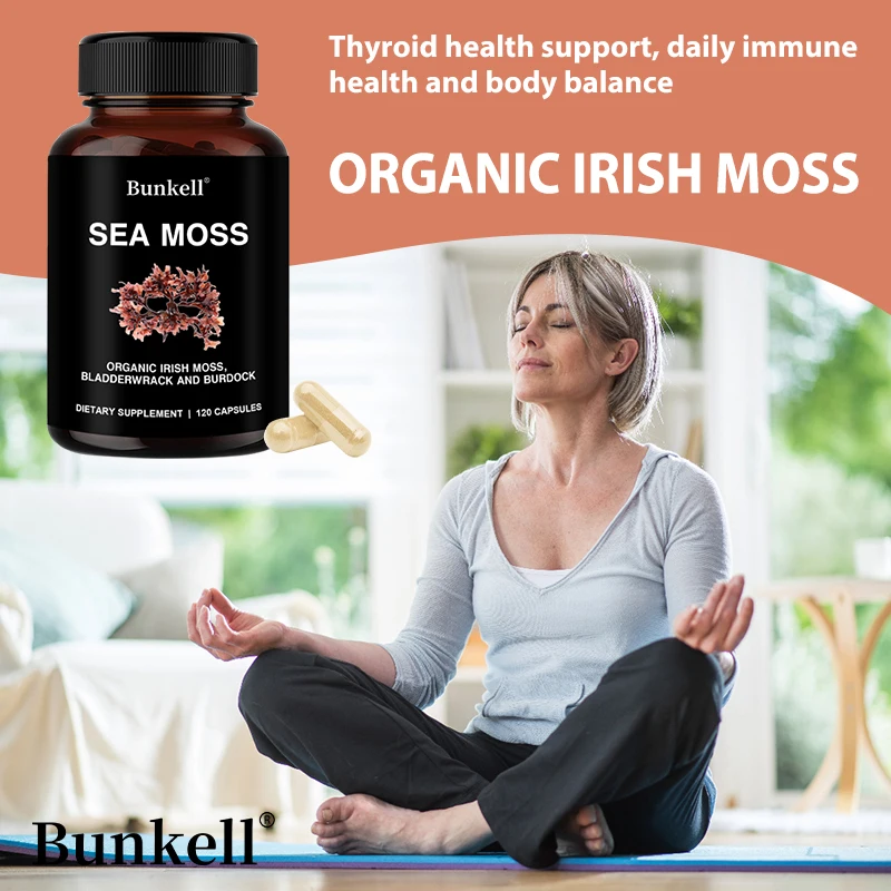 Organic Sea Moss Supplement - Supports Immune and Cellular Health, Digestion, Thyroid, High Potency, Vegan, Non-GMO