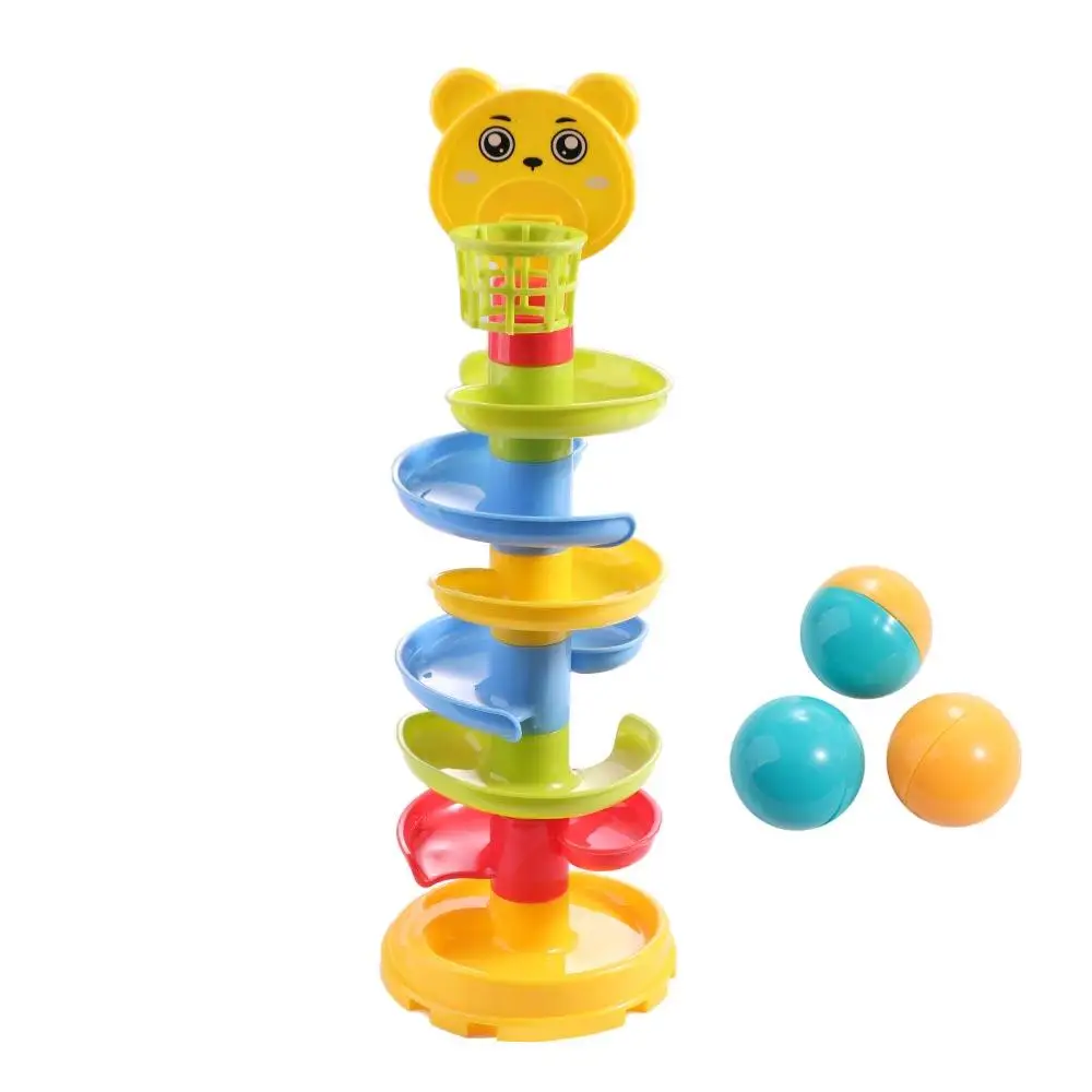 Assembling  Old Track Rolling Ball Baby Puzzle  Track Turn Around  Ball Drop Roll Swirling Tower Spin Track  Set