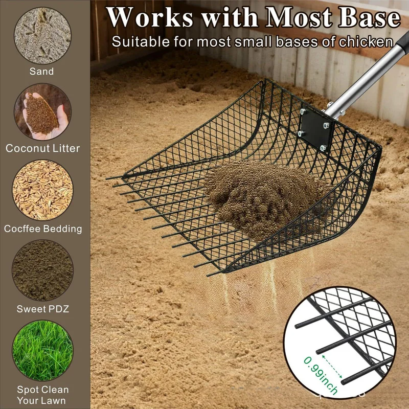 Multifunctional Pet Poop Scooper, Chicken Coop Poultry Farm Cleaning Shovel, Household Cat Litter Scoop