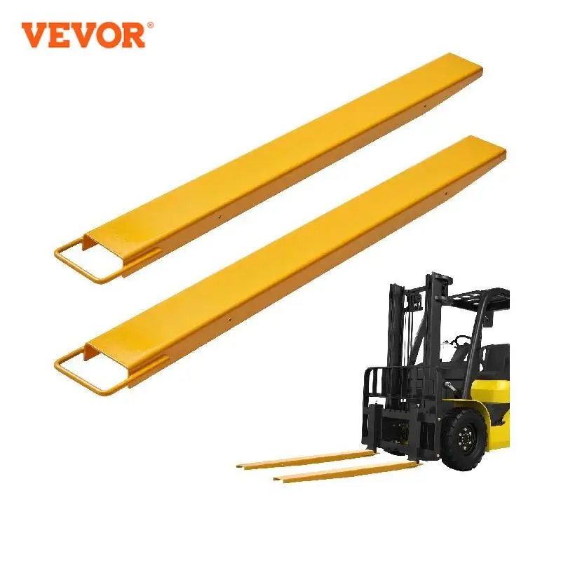 

VEVOR 60/72/84/96in Pallet Fork Extensions Sleeve Carbon Steel Forklift Attachments for Warehouse Truck Cargo Handling