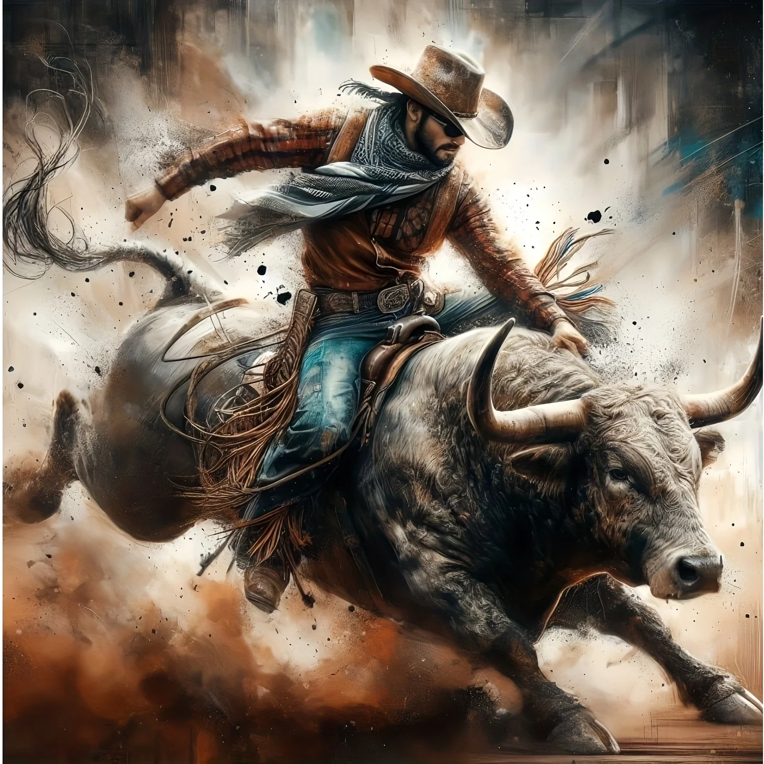 

500/1024PCS Jigsaw Wild Cowboy Puzzle DIY Modern Home Wall Decor Leisure and Entertainment Birthday and Holiday Gifts